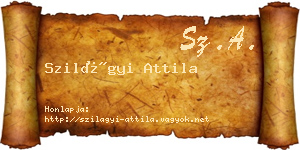 Szilágyi Attila névjegykártya