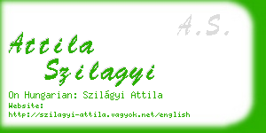 attila szilagyi business card