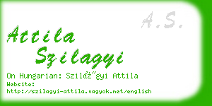 attila szilagyi business card